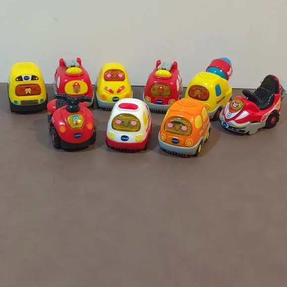 VTech automobiles vehicles ATV race car fire truck ambulance school bus mixer - Picture 3 of 11